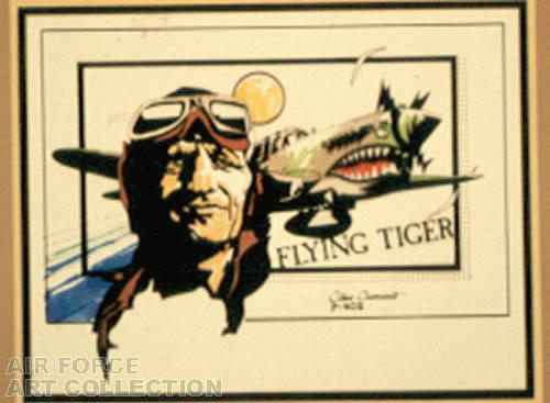 CLAIRE CHENNAULT FLYING TIGER P-40